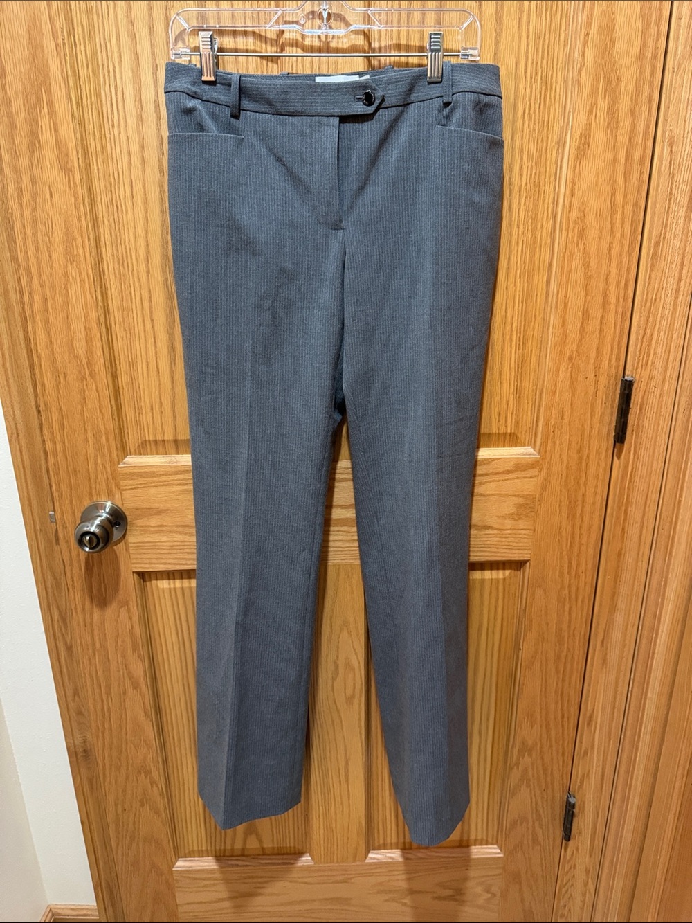 Calvin Klein Classic Women's Gray Dress Pants - Professional Straight Leg